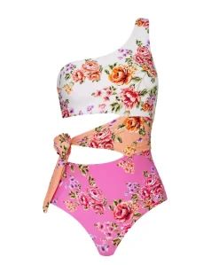 One Shoulder Cutout One Piece*PQ Swim Discount