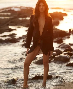 Linen Millie Tie Cover Up*PQ Swim Cheap