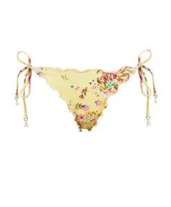Embroidered Lettuce Edge Tie Bottoms (FINAL SALE)*PQ Swim Store