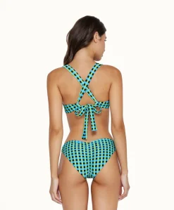 Gingham Drift Basic Ruched Bottoms (FINAL SALE)*PQ Swim Hot