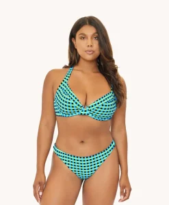 Gingham Drift Basic Ruched Bottoms (FINAL SALE)*PQ Swim Hot