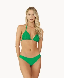 Ireland Green Basic Ruched Bottoms*PQ Swim Best