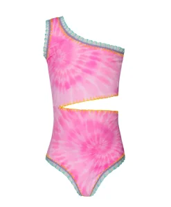 Kids Rainbow Embroidered Cut Out One Piece*PQ Swim Best Sale