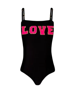 Kids Black Pier Love One Piece*PQ Swim Flash Sale