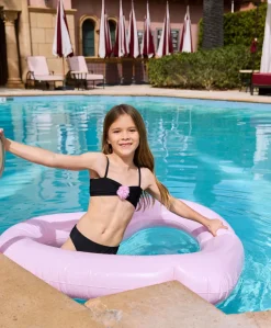 Kids Black Pier Rosette Bikini*PQ Swim Cheap