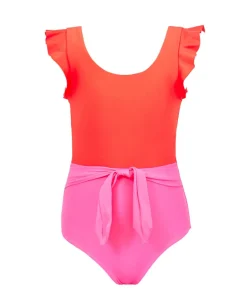 Kids Cosmo Pink Belted Knot One Piece*PQ Swim Hot
