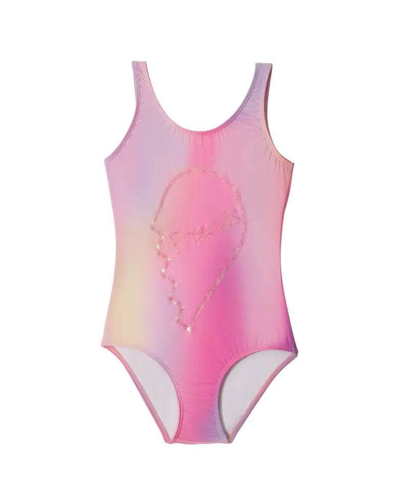 Kids Cotton Candy Tie Dye Friends One Piece (FINAL SALE)*PQ Swim Sale