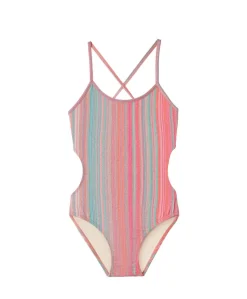 Kids Newport Stripe Ayah Cut Out One Piece (FINAL SALE)*PQ Swim Hot