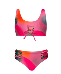 Kids Tie Dye Lace Up Bikini*PQ Swim New