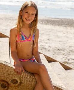 Kids Tie Dye Rainbow Embroidered Bikini (FINAL SALE)*PQ Swim New
