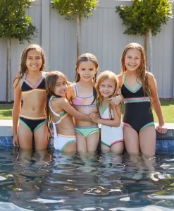 Kids Water Lily Rainbow Embroidered Bikini*PQ Swim Online