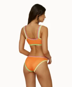 Platinum Mango Tango Crochet-Trim Scoop Bottom*PQ Swim Fashion