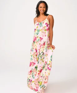 Summer Hibiscus Aaron Long Dress*PQ Swim Clearance