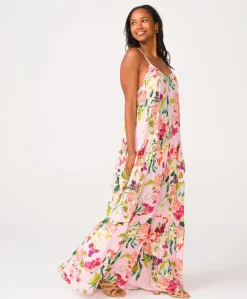 Summer Hibiscus Aaron Long Dress*PQ Swim Clearance