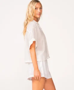 Water Lily Linen Top*PQ Swim Hot