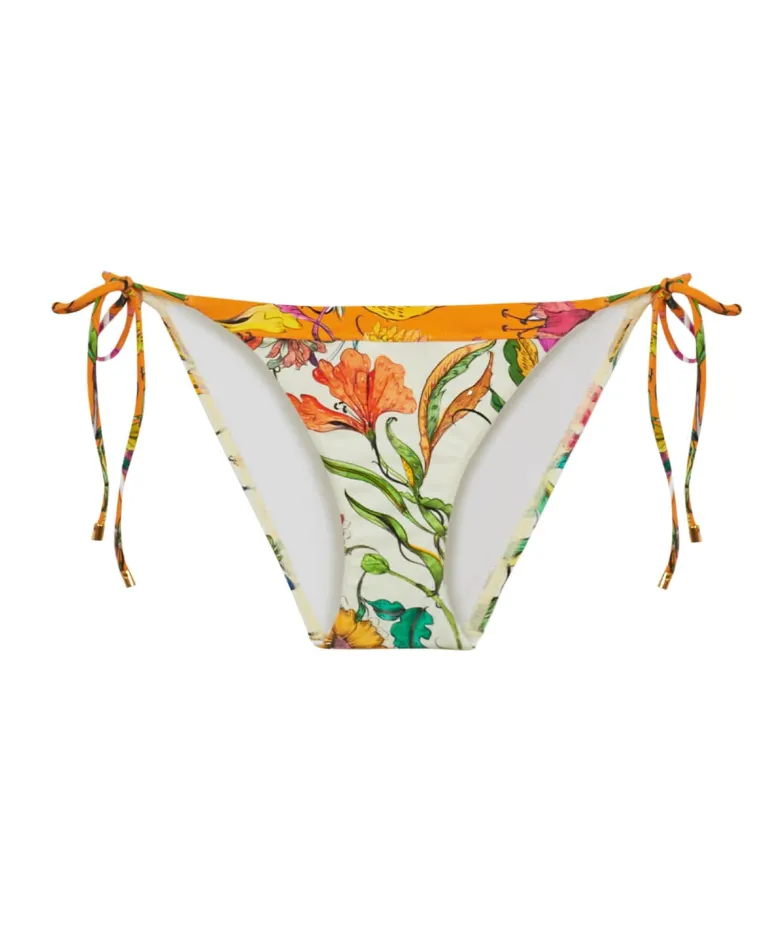 Wild Bloom Embroidered Mix Up Tie Bottoms (FINAL SALE)*PQ Swim Best