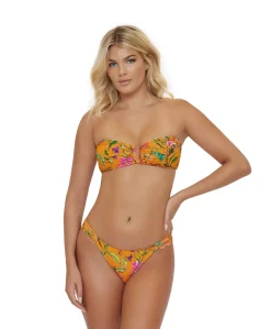 Wild Bloom Ruched Bandeau (FINAL SALE)*PQ Swim Sale